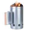 10.8x6.7in BBQ Charcoal Chimney Starter Coal Fire Starter Charcoal Can Grill Lighter Quick Rapid Fire Briquette Starter with Wooden Handle