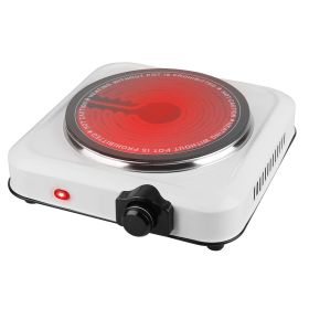 1000W Electric Infrared Single Burner Portable Heating Hot Plate Stove Countertop RV Hotplate with 7.5” Glass Cooktop Stepless Temperature Adjustments