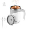 Auto Stirring Coffee Mug with Lid Automatic Magnetic Self Mixing Cup Rechargeable Portable Stainless Steel Mixing Cup for Coffee Tea Milk Cocoa