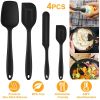 4Pcs Silicone Spatula Set 446°F Heat Resistant Jar Spoon Spatula Kitchen Utensils For Baking Mixing Scraping Cooking Baking Dishwasher Safe