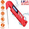 Digital BBQ Meat Food Cooking Thermometer Instant Read w/4.33in Folding Probe Backlight Calibration for Liquid Beef IPX5 Waterproof