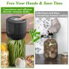 Jar Vacuum Sealer Kit For Wide Mouth Regular Mouth Mason Jars Cans Handheld Cordless Rechargeable Canning Vacuum Pump Machine with 6 Lids Bottle Cap O
