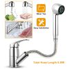 Pull Out Spray Sink Kitchen Faucet Zinc Alloy Mixer Tap Swivel Spout Single Handle