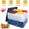 5-Tray Electric Food Dehydrator Multi-Tier Fruit Preserver Machine w/ Temperature Control Dryer For Beef Jerky Meat Fruit Dog Treats Herbs Vegetable