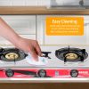 Gas Stove Electronic Ignition Cooktop Dual Fuel Gas Hob Stovetop Powered by NG/LPG with 3 Burners for Home Apartment Usage