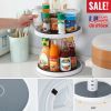 2 Tier Lazy Susan 360° Turntable Non Skid Kitchen Spice Rack Organizer 10 Inch Height Adjustable Storage Rack For Cabinet Counter Bathroom Pantry