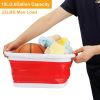 Collapsible Fruit Basket 10L Vegetable Sink Storage Basin Tub Space Saving Ice Beverage Storage Bucket For Camping Picnic BBQ
