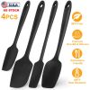4Pcs Silicone Spatula Set 446°F Heat Resistant Jar Spoon Spatula Kitchen Utensils For Baking Mixing Scraping Cooking Baking Dishwasher Safe