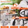 3-Tier Plastic Serving Tray Dessert Server Display Serving Stand Dinnerware with 3 Rectangular Plastic Serving Platters Metal Stand for Entertaining F