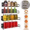 4Pack Strong Magnetic Spice Rack Organizer Fridge Storage Shelf for Jars Seasoning Tins Utensils Space Saver Holder for Refrigerator Microwave