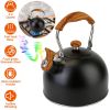 2.2Quarts Stainless Steel Tea Coffee Milk Kettle Stovetop Kettle Loud Whistling Teapot w/ Nylon Handle