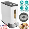 25LBS Vertical Rice Dispenser With Dustproof Lid Large Capacity Grain Storage Container With Measuring Cup Built-In Fresh Box For Kitchen Pantry Count