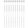 10Pcs BBQ Skewers 16" inch Kabob Skewers V-Shape Stainless Steel Shish Kebab Sticks Reusable Barbecue Skewers Set BBQ Grill Skewers for Meat Shrimp Ch