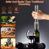 4 in 1 Electric Wine Opener Set Automatic Corkscrew Cordless Rechargeable Wine Opener w/ Pourer Foil Cutter Vacuum Stopper