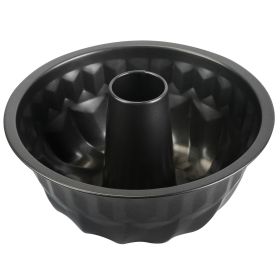 Fluted Tube Cake Pan Non-Stick Carbon Steel Round Bakeware Household Baking Tray Bundt Cake Pans For Mousse Cake Gelatin Bread