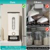 25LBS Vertical Rice Dispenser With Dustproof Lid Large Capacity Grain Storage Container With Measuring Cup Built-In Fresh Box For Kitchen Pantry Count