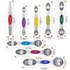 Dual Sided Magnetic Measuring Spoons with Leveler Stainless Steel Stackable Measuring Teaspoons Tablespoons for Dry Liquid Ingredients Set of 8