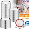 100 Pcs Regular Mouth Canning Lids Airtight Leak-Proof Secure Jar Lids For Mason Jars Split-Type Jar