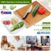 Bamboo Cutting Board with Sliding Draw Tray BPA-free Anti-bacterial Chopping Board