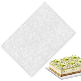 1 4 Sheet Cake Board Rectangle 9.9 x 13.8 inch Rectangle Cake Boards for Pastries Grease and Moisture Resistant Thick Sturdy Material with Fancy