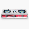 Gas Stove Electronic Ignition Cooktop Dual Fuel Gas Hob Stovetop Powered by NG/LPG with 3 Burners for Home Apartment Usage