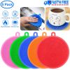 5 Pcs Kitchen Cleaning Sponge Food-Grade Silicone Scrubber BPA-Free Washing Sponge for Dishes Fruit Vegetable Dishwasher Safe