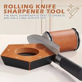 Rolling Knife Sharpener Kit 5 Magnetic Angles 12 Degrees, 15 Degrees, 17 Degrees, 19 Degrees, 22 Degrees. Professional Rolling Knife Sharpening Tool P