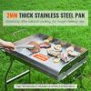 Stove Top Griddle, 23.5"x16" Pre-Seasoned Stainless Steel Griddle, Rectangular Double Burner Griddle Pan