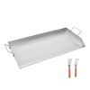 Stainless Steel Griddle, 32x16 inch Universal Flat Top Rectangular Plate, Gas Grill Griddle for BBQ Grill, Teppanyaki