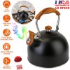 2.2Quarts Stainless Steel Tea Coffee Milk Kettle Stovetop Kettle Loud Whistling Teapot w/ Nylon Handle