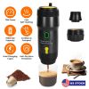 Portable Electric Espresso Machine Cordless Coffee Maker Self-Heating Car Espresso Maker with Anti-Dry Burn Fit for Ground Coffee/NS/DG Capsules for C