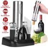 5-In-1 Electric Wine Opener Set USB Rechargeable Wine Corkscrew Bottle Opener Cordless Corkscrew Remover with Charging Base with Wine Pourer Vacuum St