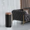 Hands Free Black/Gold Metal Step On Trash Can - 8 Gallons