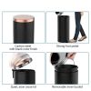 Hands Free Black/Gold Metal Step On Trash Can - 8 Gallons