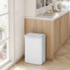 White 13-Gal. Trash Can with Motion Sensor Lid and Odor Absorbing Carbon Filter