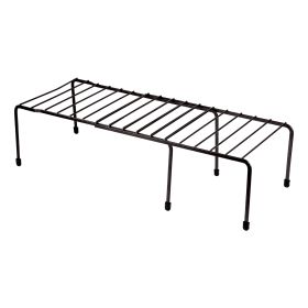 Expandable Kitchen Counter Metal Stackable Cabinet Shelf Bathroom Organizer Rack Holder (Option: KitchenStorageStandCoffee)