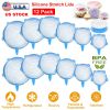 12 Pack Silicone Stretch Lids 6 Sizes BPA-free Silicone Lids Reusable Expandable Silicon Seal Cover Set Durable Flexible Food Storage Covers for Bowls