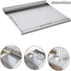 XXL cooked meat baking tray, double-sided cutting board, stainless steel rolling plate, breakfast tray, suitable for fruits, vegetables, meats (size: Z-Shape 30cmÃ—40cm)