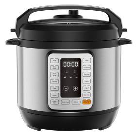 Electric pressure cooker, multi-functional kitchen appliance, instant heating multi-functional cookingware, stainless steel cookingware (Color: Silver/6QT)
