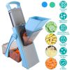Safe Mandoline Food Slicer Potatoes Cutter French Fries Adjustable Vegetable Fruit Slicer Chopper Dicer with Container Dishwasher Safe